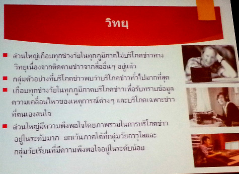 งานวิจัย เรื่อง “พฤติกรรมการบริโภคข่าวของคนต่างวัยในสังคมไทย”